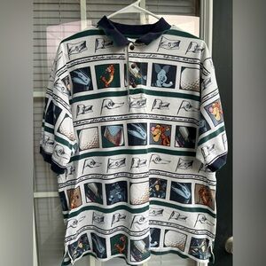 Vintage Disney Winnie the Pooh Golf Polo – Tigger, Piglet, Pooh– Men’s XL –